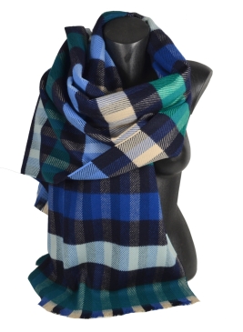 Châle avec laine Extrème bleu-vert