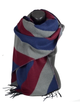 Châle Aikido bleu et rouge