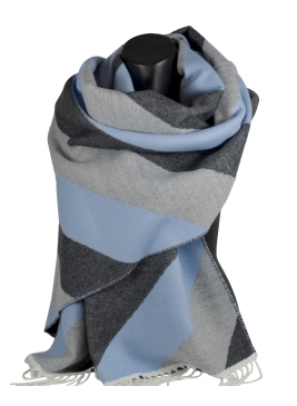 Châle Aikido bleu et gris