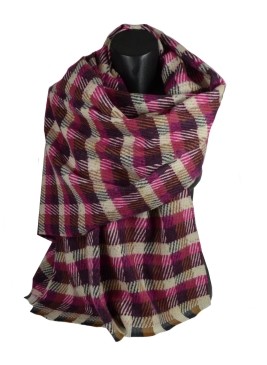 Châle laine Edwige rose