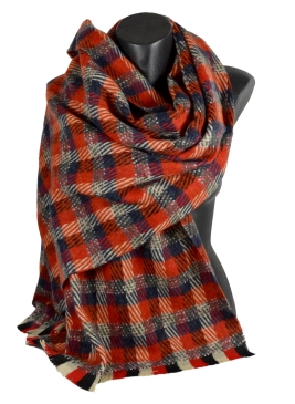 Châle laine Edwige rouge