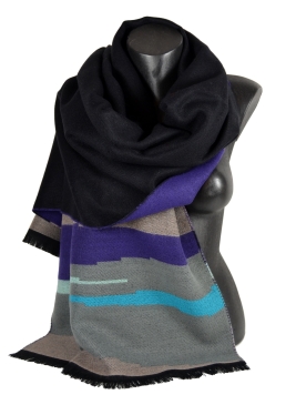 Châle Aurore noir et violet