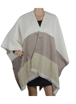 Poncho Azurite beige doré