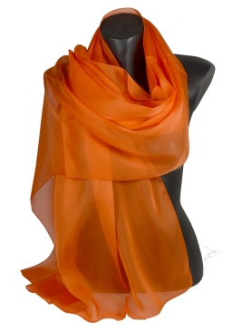 Etole en mousseline de soie clementine