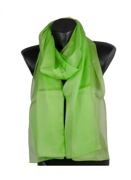 Foulard 65x180 en soie vert pomme