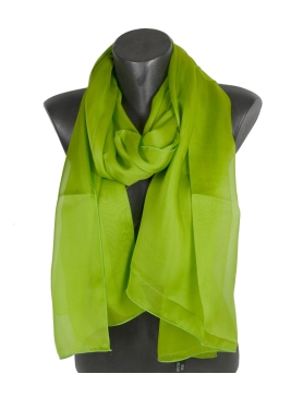 Foulard 65x180 en soie kiwi
