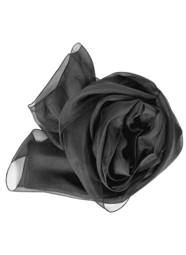 Foulard en mousseline de soie noir