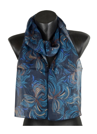 Foulard en soie Vision bleu