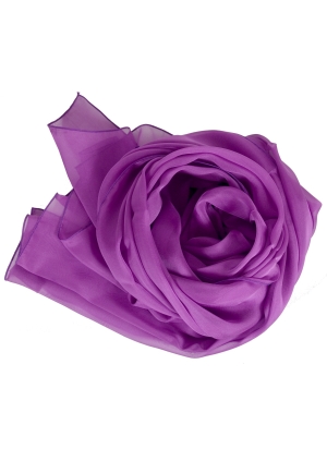 Foulard 65x180 en soie lilas