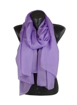 Foulard 65x180 en soie parme