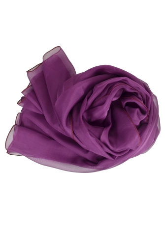 Foulard 65x180 en soie dahlia