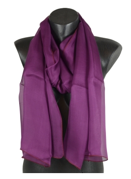 Foulard 65x180 en soie dahlia