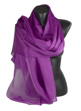 Etole en mousseline de soie lilas