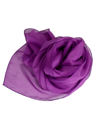 Etole en mousseline de soie lilas