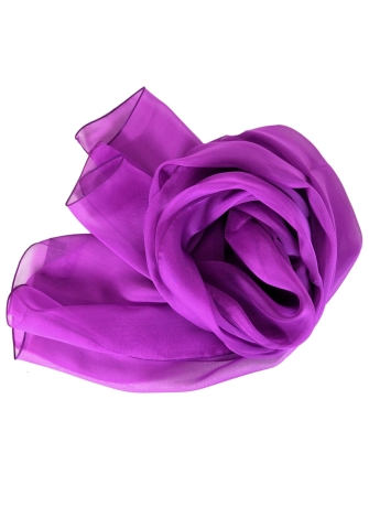 Foulard en mousseline de soie magenta