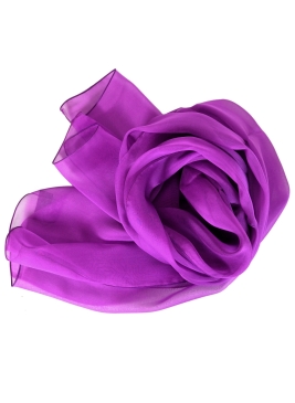 Foulard en mousseline de soie magenta