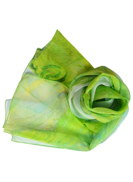 Foulard en soie Green wheat fields de Van Gogh