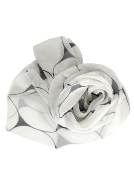 Foulard en soie Ecailles de Dufy vs blanc