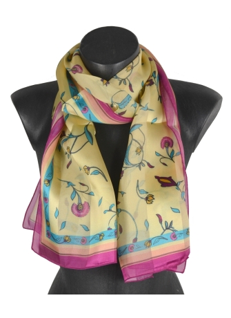 Foulard en soie Fleurs Persanes