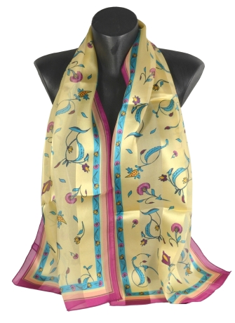 Foulard en soie Fleurs Persanes
