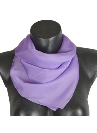 Carré en mousseline de soie parme