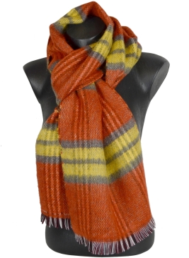 Echarpe rayée Pecan orange