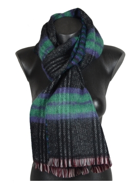 Echarpe rayée Pecan verte