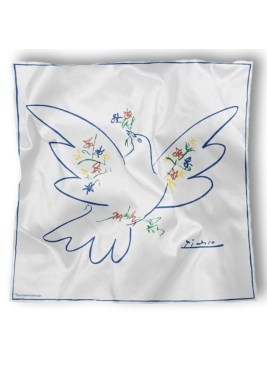 Carré en soie Colombe de Picasso