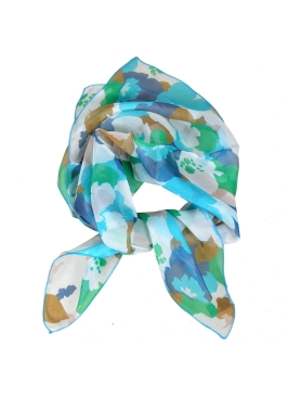 Carré en soie Puzzle vert