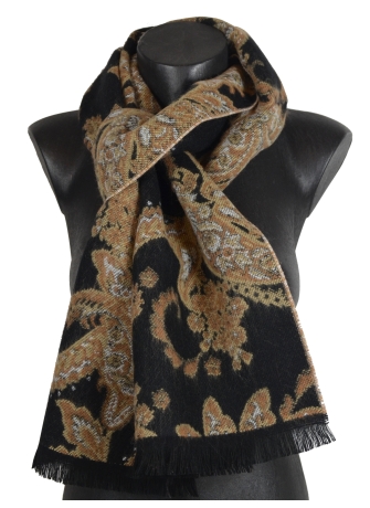 Echarpe Asmara noire et beige