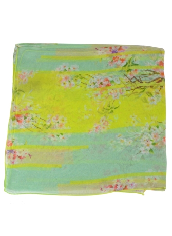 Carré en soie liberty jaune