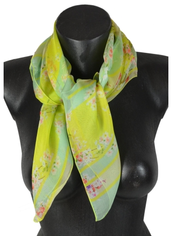 Carré en soie liberty jaune