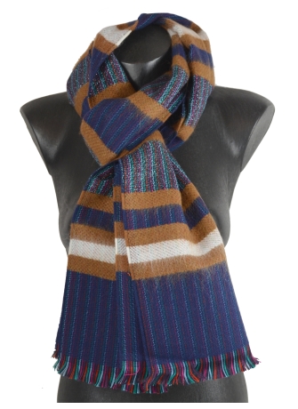 Echarpe Eldorado bleue made in France