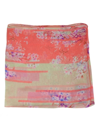 Carré en soie liberty corail