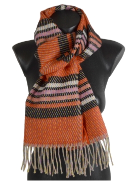 Echarpe Eclair corail