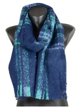 Echarpe mohair Maestro bleue