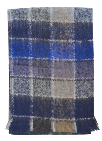 Echarpe mohair Make up bleu