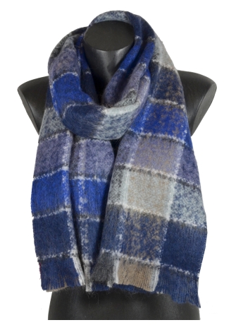 Echarpe mohair Make up bleu