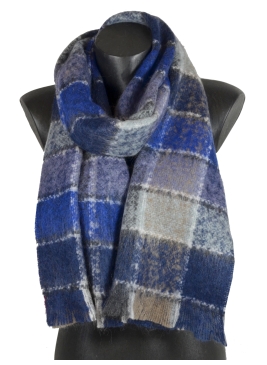 Echarpe mohair Make up bleu