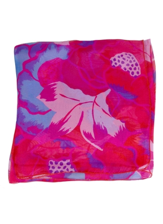 Carré en soie Pivoine rouge