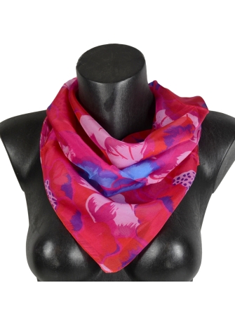 Carré en soie Pivoine rouge