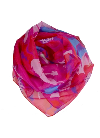 Carré en soie Pivoine rouge