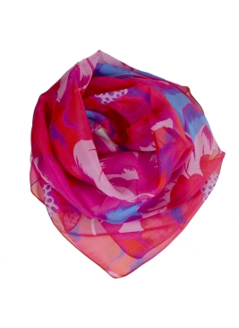 Carré en soie Pivoine rouge