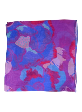 Carré en soie Pivoine violet