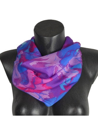 Carré en soie Pivoine violet