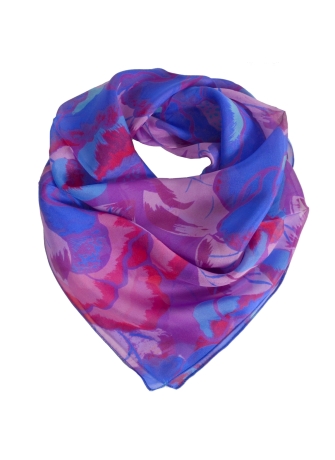 Carré en soie Pivoine violet