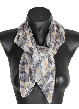 Carré en soie Lotus beige