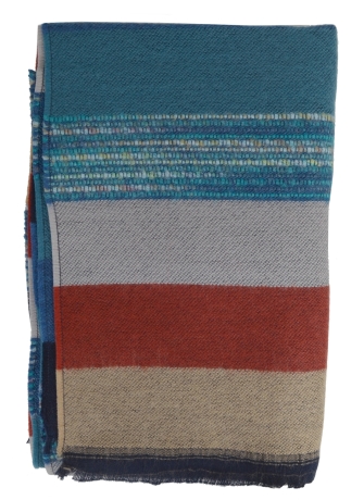 Echarpe mérinos Variation bleue