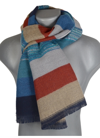 Echarpe mérinos Variation bleue