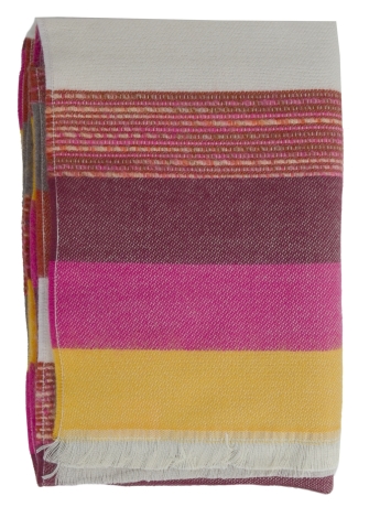 Echarpe mérinos Variation rose